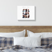 Moderne klasse van 2019 foto-afstuderen aankondigi canvas afdruk (Insitu (Slaapkamer))