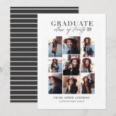 Moderne klasse van 2019 foto-afstuderen aankondigi feestdagenkaart (Voorkant / Achterkant)