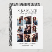Moderne klasse van 2019 foto-afstuderen aankondigi feestdagenkaart (Voorkant / Achterkant)