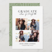 Moderne klasse van 2019 foto-afstuderen aankondigi feestdagenkaart (Voorkant / Achterkant)