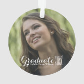 Moderne klasse van 2021 Graduation Cap Custom Ornament (achterkant)