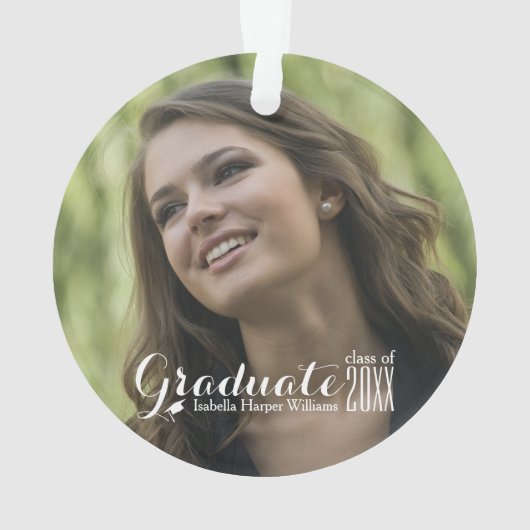 Moderne klasse van 2021 Graduation Cap Custom Ornament (achterkant)