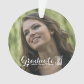 Moderne klasse van 2021 Graduation Cap Custom Ornament (voorkant)