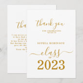 Moderne klasse van 2023 Afstuderen - Hartelijk dan Bedankkaart (Voorkant / Achterkant)