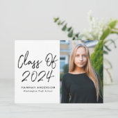 Moderne klasse van 2023 Black Script Graduation Pa Kaart (Staand voorkant)