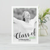 Moderne Klasse van 2023 de groene foto van de manu Kaart (Staand voorkant)