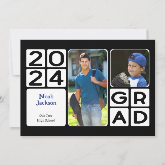 Moderne Klasse van 2024 Afstuderen Aankondiging (Voorkant)