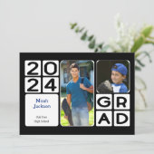 Moderne Klasse van 2024 Afstuderen Aankondiging (Staand voorkant)