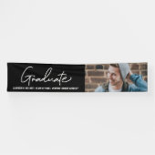 Moderne Klasse van 2024 Afstuderen Foto Afstuderen Spandoek (Horizontaal)