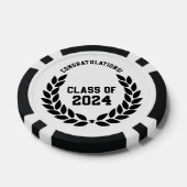 Moderne Klasse van 2024 College Graduation Party Poker Chips (Enkel)