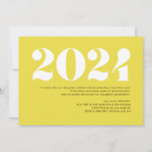 Moderne Klasse van 2024 Foto Afstuderen Kaart (Achterkant)