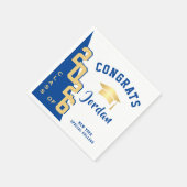 Moderne Klasse van 2024 Golden Blue Graduation Par Servet (Hoek)