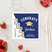 Moderne Klasse van 2024 Golden Blue Graduation Par Servet (Insitu)