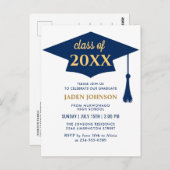 Moderne Klasse van 2024 Graduation Party Uitnodigi Briefkaart (Voorkant / Achterkant)