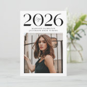 Moderne Klasse van 2025 2 Foto Afstuderen Aankondiging (Staand voorkant)