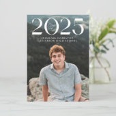 Moderne Klasse van 2025 2 Foto Afstuderen Aankondiging (Staand voorkant)