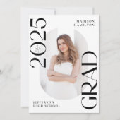 Moderne Klasse van 2025 Afstudeerder 2 Foto Afstud Aankondiging (Voorkant)