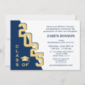 Moderne Klasse van 2025 Afstudeerder Blue Graduati Kaart (Voorkant)