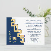 Moderne Klasse van 2025 Afstudeerder Blue Graduati Kaart (Staand voorkant)