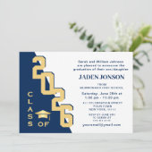 Moderne Klasse van 2025 Afstudeerder Blue Graduati Kaart (Staand voorkant)