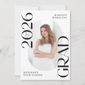 Moderne Klasse van 2025 Afstudeerder Foto Graduati Kaart (Voorkant)