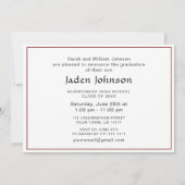 Moderne Klasse van 2025 Afstudeerder FOTO Graduati Kaart (Achterkant)