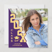Moderne Klasse van 2025 Afstudeerder FOTO Graduati Kaart (Voorkant)