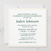 Moderne Klasse van 2025 Afstudeerder FOTO Graduati Kaart (Achterkant)