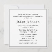 Moderne Klasse van 2025 Afstudeerder FOTO Graduati Kaart (Achterkant)