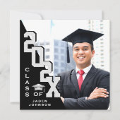 Moderne Klasse van 2025 Afstudeerder FOTO Graduati Kaart (Voorkant)