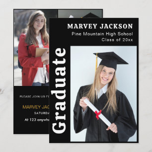 Moderne Klasse van 2025 Afstudeerder Foto Graduati Kaart