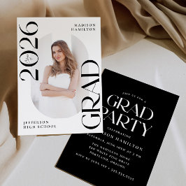 Moderne Klasse van 2025 Afstudeerder Foto Graduati Kaart