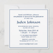 Moderne Klasse van 2025 Afstudeerder FOTO Graduati Kaart (Achterkant)