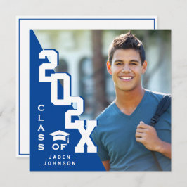 Moderne Klasse van 2025 Afstudeerder FOTO Graduati Kaart