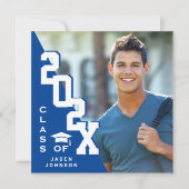 Moderne Klasse van 2025 Afstudeerder FOTO Graduati Kaart (Voorkant)