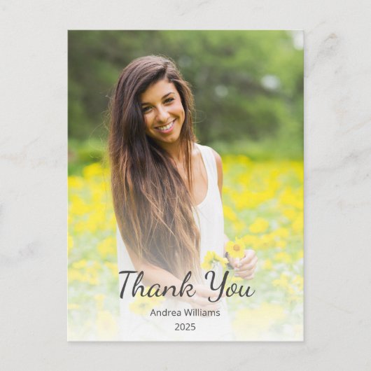 Moderne Klasse van 2025 Afstuderen bedankt Briefkaart (Voorkant)