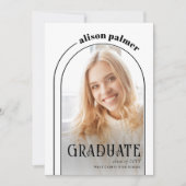 Moderne Klasse van 2025 AFSTUDEREN boogfoto Aankondiging (Voorkant)