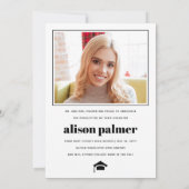 Moderne Klasse van 2025 AFSTUDEREN boogfoto Aankondiging (Achterkant)