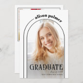 Moderne Klasse van 2025 AFSTUDEREN boogfoto Aankondiging (Voorkant / Achterkant)