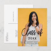 Moderne Klasse van 2025 afstuderen foto Briefkaart (Voorkant / Achterkant)