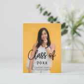 Moderne Klasse van 2025 afstuderen foto Briefkaart (Staand voorkant)