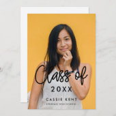 Moderne Klasse van 2025 afstuderen foto uitnodigin Aankondiging (Voorkant / Achterkant)