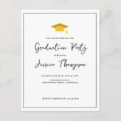 Moderne Klasse van 2025 Afstuderen Fotouitnodiging Informatiekaartje (Achterkant)