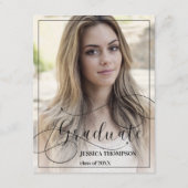 Moderne Klasse van 2025 Afstuderen Fotouitnodiging Informatiekaartje (Voorkant)