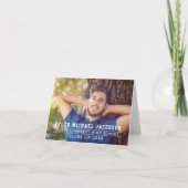 Moderne Klasse van 2025 Custom Afstuderen Foto Bedankkaart (Voorkant)