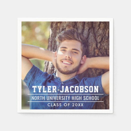 Moderne Klasse van 2025 Custom Afstuderen Foto Servet (Voorkant)