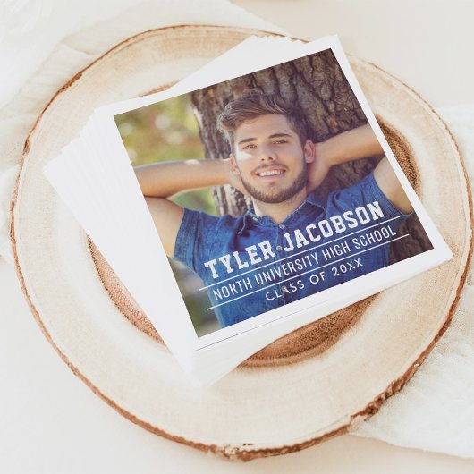 Moderne Klasse van 2025 Custom Afstuderen Foto Servet