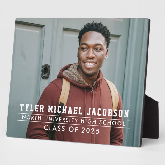 Moderne Klasse van 2025 Custom Afstuderen Fotoplaat (Zijkant)