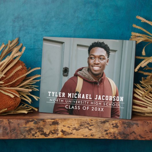 Moderne Klasse van 2025 Custom Afstuderen Fotoplaat (Zijkant)