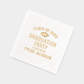 Moderne Klasse van 2025 Custom Graduation Party Folie Servetten (Links)